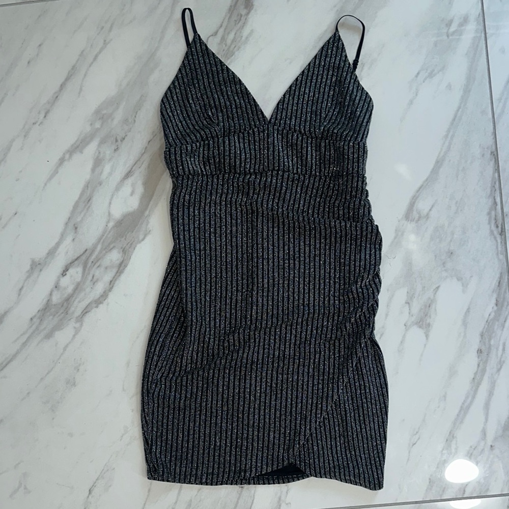 Forever 21 Black Ribbed Bodycon Mini Dress